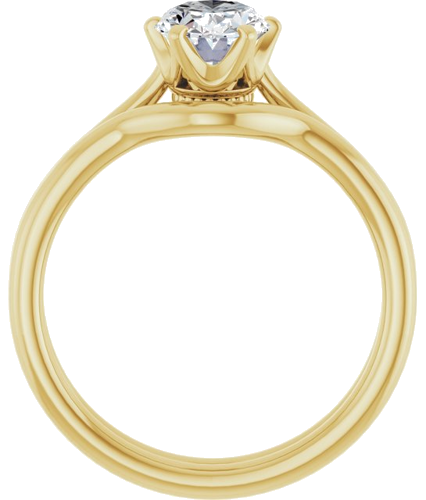 14K Yellow 8x6 mm Oval Engagement Ring Mounting (7)