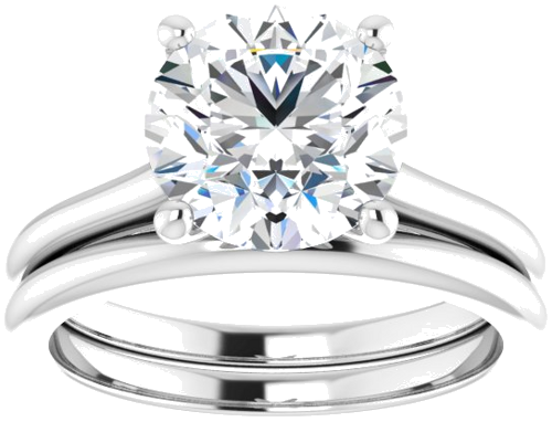 Platinum 8.8 mm Round Solitaire Engagement Ring Mounting (8)