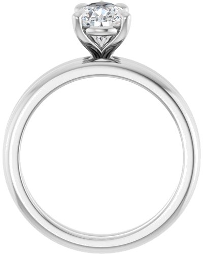 Sužadėtuvių Žiedas 417 Baltojo Aukso Pear Shape 9mm x 6mm (7)