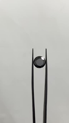 4.1 carat Fancy Black-VVS2 Excellent cut Natūralus Round Deimantas (1)