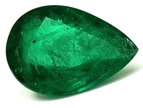 2.94 carat GREEN Pear Smaragdas (1)
