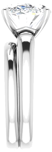 Sterling Silver 14x10 mm Oval Engagement Ring Mounting (9)