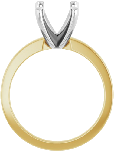 Sužadėtuvių Žiedas „Solitaire“ 585 Baltojo Ir Geltonojo Aukso Emerald 9mm x 7mm (2)