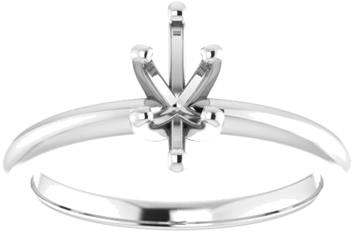 14K White  8x4 mm Marquise Solitaire Engagement Ring Mounting (3)