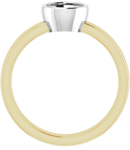 Sužadėtuvių Žiedas „Solitaire“ 585 Baltojo Ir Geltonojo Aukso Round 6mm (2)