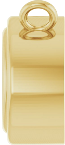 14K Yellow 5 mm Round Bezel Set Necklace Center (3)