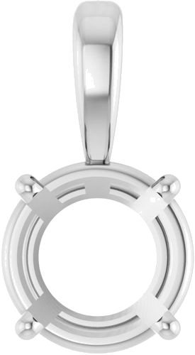 Platinum 7.5 mm Round 4-Prong Pendant Mounting (1)