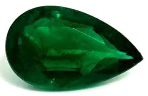 2.05 carat GREEN Pear Smaragdas (1)
