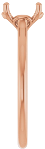 Sužadėtuvių Žiedas „Solitaire“ 585 Rožinis Aukso Oval 8mm x 6mm (4)