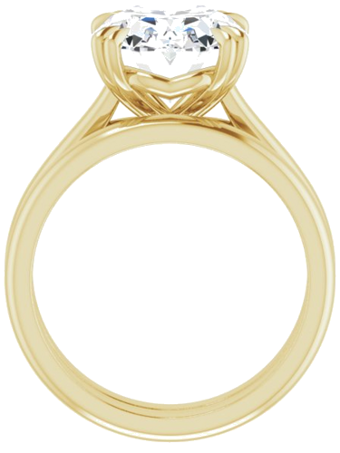 Sužadėtuvių Žiedas „Solitaire“ 585 Geltonojo Aukso Oval 12mm x 10mm (7)