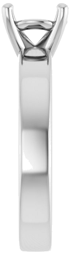 14K White 7.4 mm Round Solitaire Engagement Ring Mounting (4)