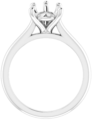Platinum 12x8 mm Pear Solitaire Engagement Ring Mounting (2)