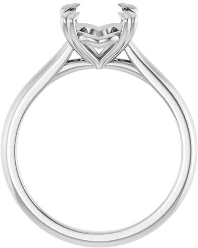 Sužadėtuvių Žiedas „Solitaire“ 585 Baltojo Aukso Oval 10mm x 8mm (2)