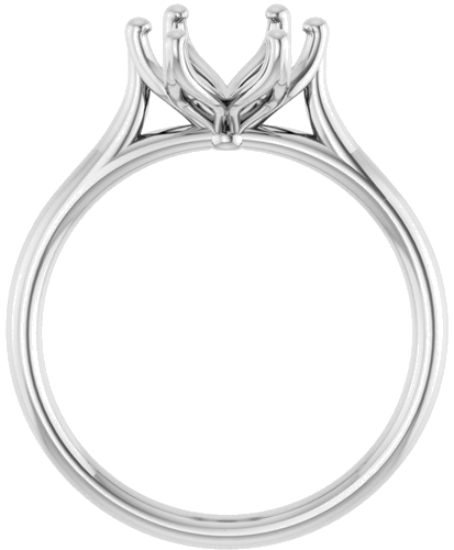 Sužadėtuvių Žiedas „Solitaire“ 585 Baltojo Aukso Oval 10mm x 8mm (2)