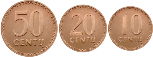 1991 Литва набор 10, 20, 50 центов (1)
