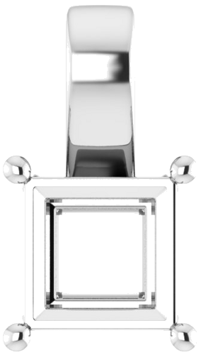 14K White 7 mm Square Pendant Mounting (1)