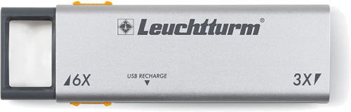 Двустранна лупа (3х и 6х) с LED и USB зарядно устройство (3)