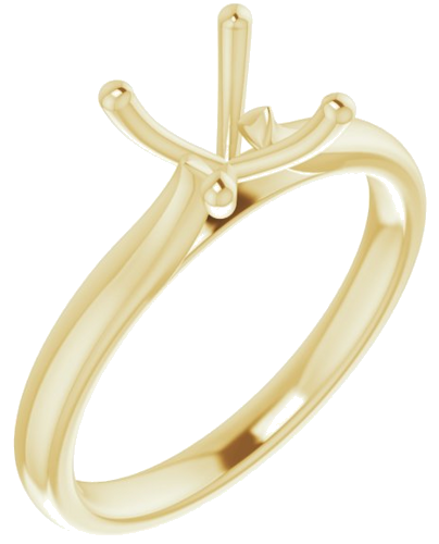 Sužadėtuvių Žiedas „Solitaire“ 585 Geltonojo Aukso Round 5.8mm (1)