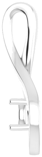 14K White 4.1 mm Round Pendant Mounting (3)