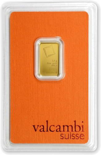 2.5 g investīciju zelta stienis Valcambi (2)