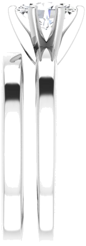 Sužadėtuvių Žiedas „Solitaire“ 417 Baltojo Aukso Oval 7mm x 5mm (9)