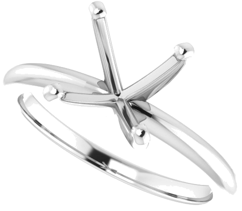 Sužadėtuvių Žiedas „Solitaire“ 585 Baltojo Aukso Cushion 8mm (5)