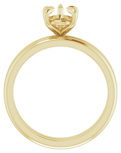 14K Yellow 9x6 mm Pear Solitaire Engagement Ring Mounting (7)