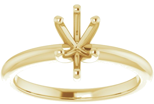 14K Yellow  8x5 mm Pear Solitaire Engagement Ring Mounting (3)