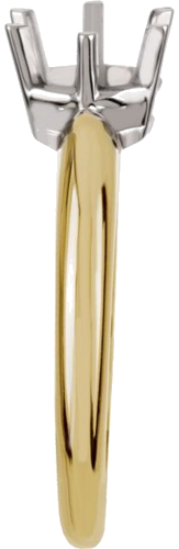 Sužadėtuvių Žiedas „Solitaire“ 14k yellow/white gold Round 11mm (3)