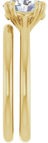 14K Yellow 8x6 mm Oval Solitaire Engagement Ring Mounting (9)