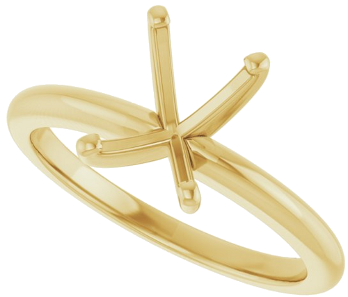 Sužadėtuvių Žiedas „Solitaire“ 585 Geltonojo Aukso Emerald 8mm x 6mm (5)