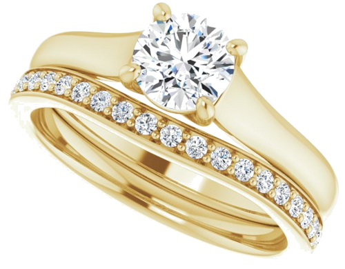 14K Yellow 5.5 mm Round Solitaire Engagement Ring Mounting (10)
