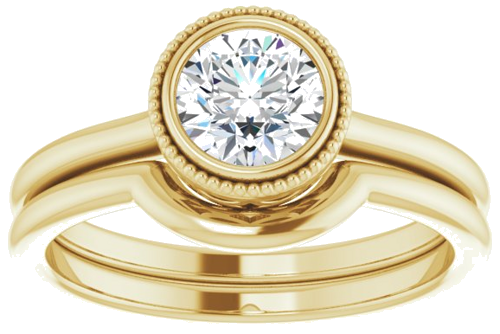 14K Yellow 5.8 mm Round Engagement Ring Mounting (8)