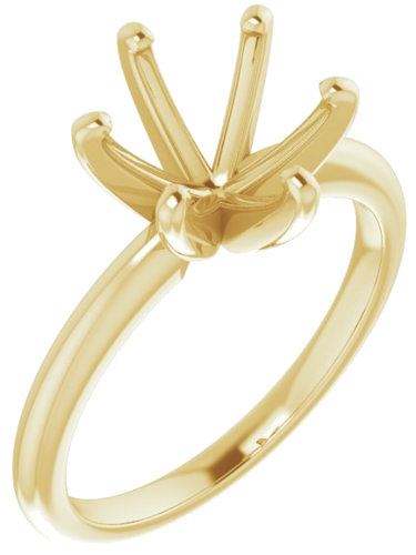 Sužadėtuvių Žiedas „Solitaire“ 585 Geltonojo Aukso Round 8.8mm (1)