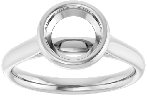 Sužadėtuvių Žiedas „Bezel-Set Solitaire“ 585 Baltojo Aukso Round 7mm (3)