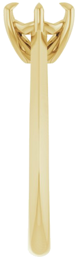 14K Yellow 6.5 mm Round Solitaire Engagement Ring Mounting (4)