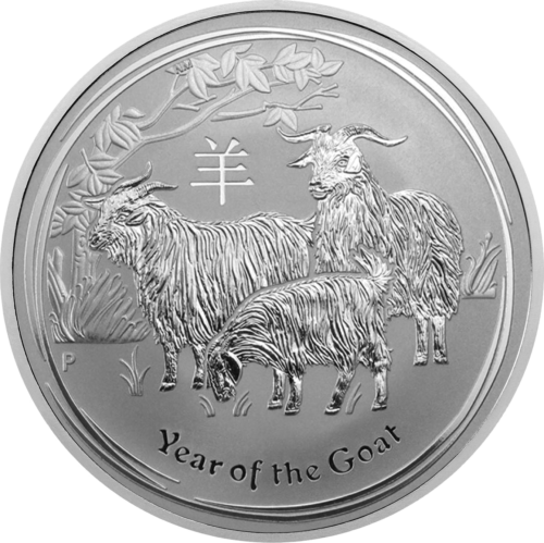 1/2 oz Year of the Goat 2015 (Lunar II) Australia Silver Coin (1)
