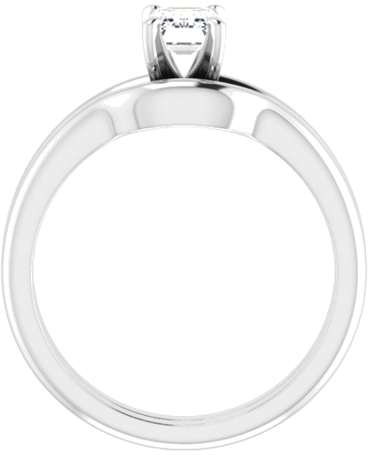 Sužadėtuvių Žiedas „Solitaire“ 950 Platinos Emerald 6mm x 4mm (7)