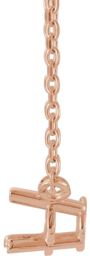 14K Rose 6x4 mm Oval Solitaire 16-18  Necklace Mounting (2)