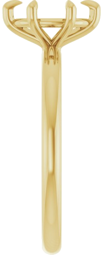 14K Yellow 8x6 mm Oval Solitaire Engagement Ring Mounting (4)