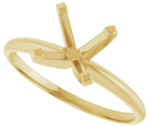 Sužadėtuvių Žiedas „Solitaire“ 585 Geltonojo Aukso Square 5.5mm (5)