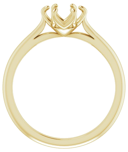 Sužadėtuvių Žiedas „Solitaire“ 585 Geltonojo Aukso Round 6.5mm (2)