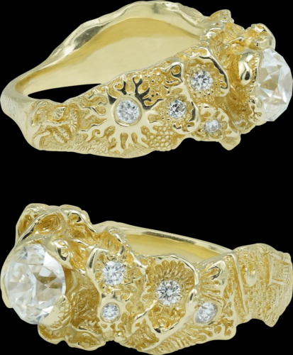 Gold ring with diamonds (5)