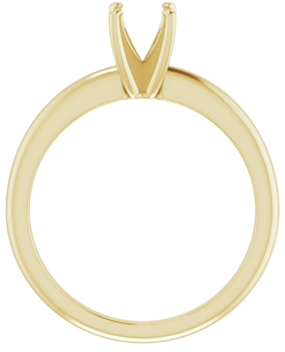 14K Yellow  5.5 mm Round Solitaire Engagement Ring Mounting (2)