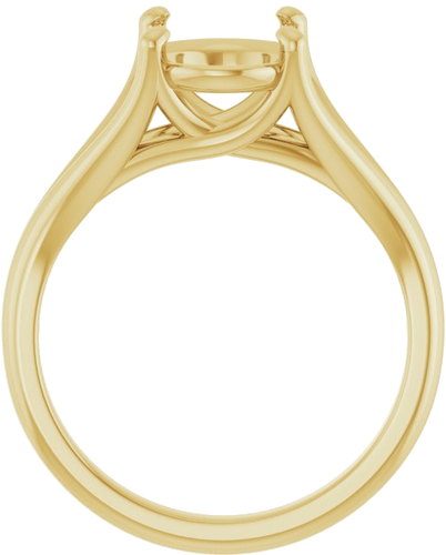 Sužadėtuvių Žiedas „Solitaire“ 750 Geltonojo Aukso Oval 10mm x 8mm (2)