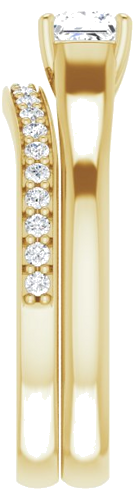 Sužadėtuvių Žiedas „Solitaire“ 585 Geltonojo Aukso Square 4mm (9)