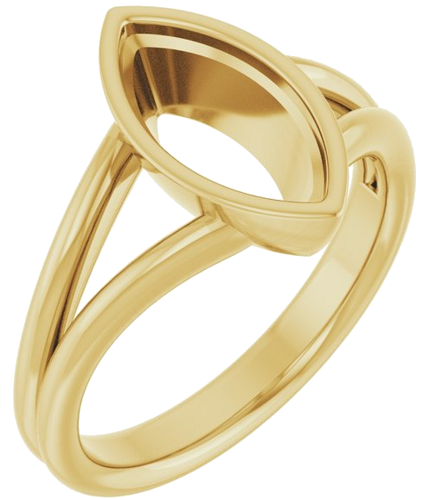 14K Yellow 12x6 mm Marquise Engagement Ring Mounting (1)