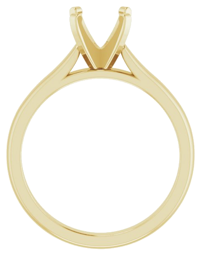 Sužadėtuvių Žiedas „Solitaire“ 585 Geltonojo Aukso Round 7mm (1)