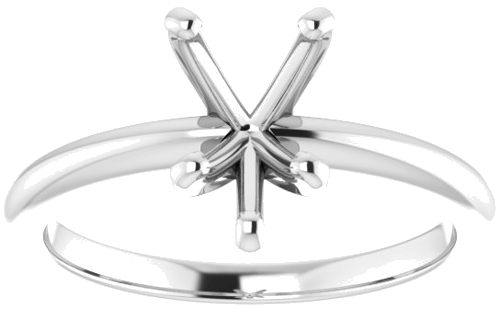 14K White  9x6 mm Pear Solitaire Engagement Ring Mounting (3)