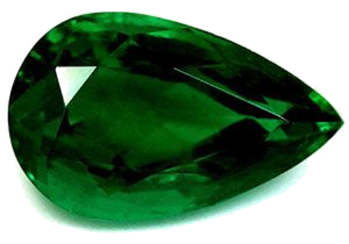 3.58 carat GREEN Pear Smaragdas (1)